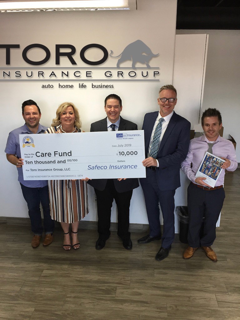 Toro Insurance and Care Fund check presentation