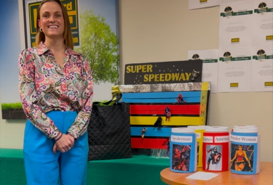 Danielle Shearer, VP and General Manager of the agency is featured in this photo. This photo was taken in May of 2025. This shows the raffle and drawing we conducted for the winner of the 50/50 to benefit the Howard Hanna Children's Free Care Fund.